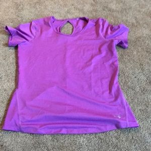 Purple keyhole under armour tee